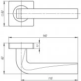  Ручка на розетке Armadillo SQ 001-21  Kea  AWN-22